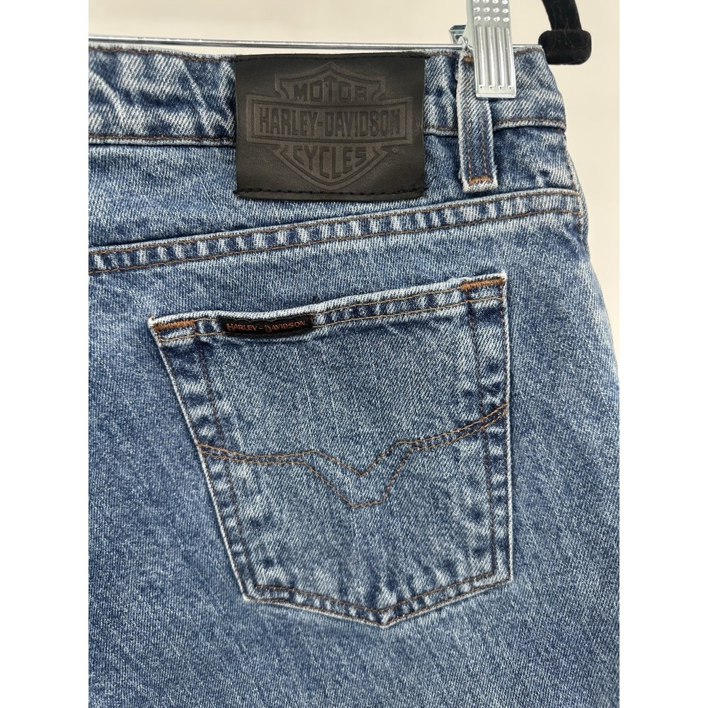 Harley-Davidson Women's Medium Blue Bootcut Denim Jeans - Picture 5 of 13